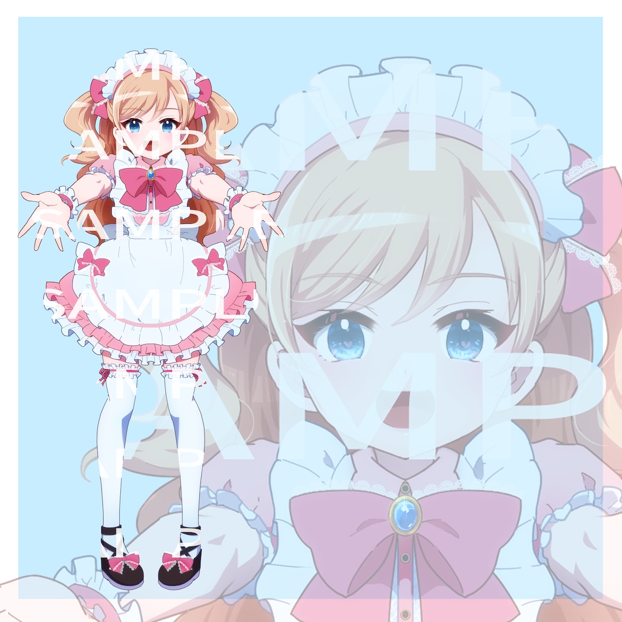 IRIAM用立ち絵制作します アニメ絵、メリハリのあるかわいいイラスト！ イメージ1