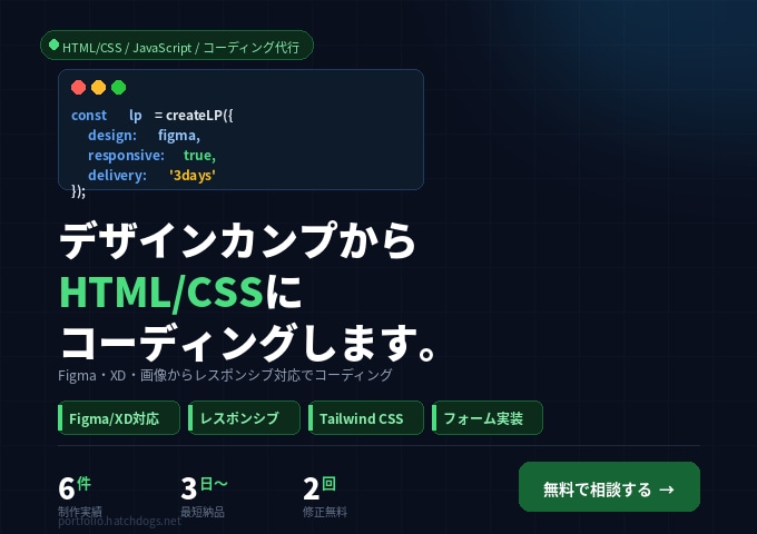 実績3件限定でコーディングを格安で承ります 通常18,000円のコーディングを実績作りで9,000円 イメージ1