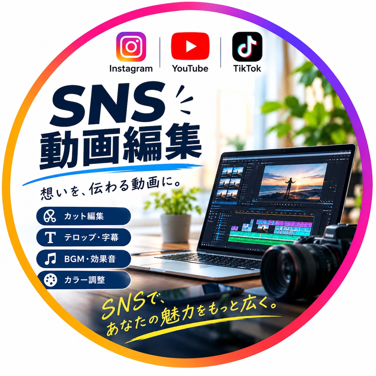 Instagramリール動画を編集します カット・テロップ・BGMまで対応！リール動画の編集をします イメージ2