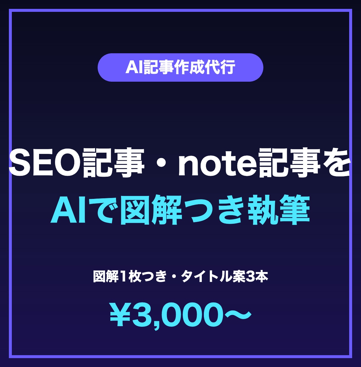 SEO記事・note記事を図解つきでAI執筆します 図解1枚つき・95記事の運用経験をもとに読みやすく仕上げます イメージ1