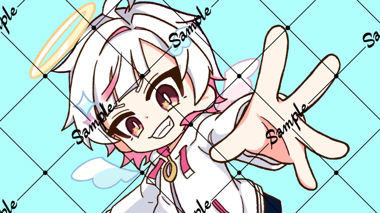 クレヨンペン風のふんわり可愛いSDイラスト描きます アイコン・メンバーシップ・配信サムネに♪ 商用利用無料！ イメージ5