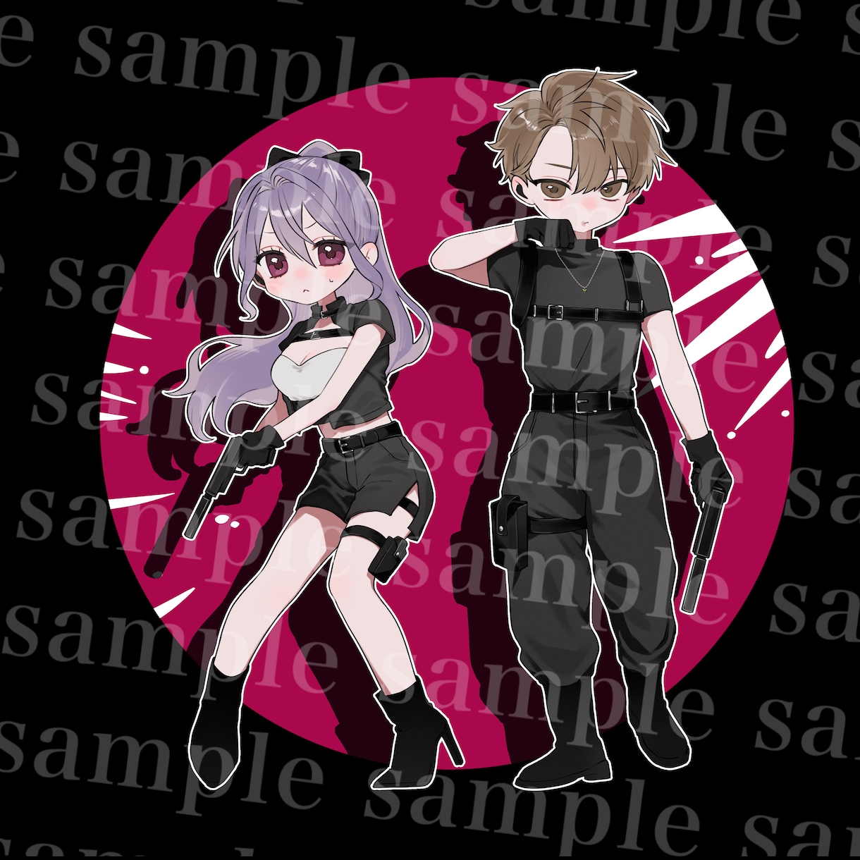5種の選べる頭身！ゆるかわSDイラストを描きます アイコンや似顔絵、グッズ制作など用途に応じて頭身を選べます！ イメージ3