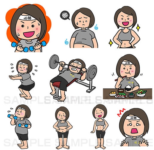 ゆる似顔絵アイコン★お得なセットで販売します Twitter,LINE,ブログ,インスタ等のアイコンに イメージ8