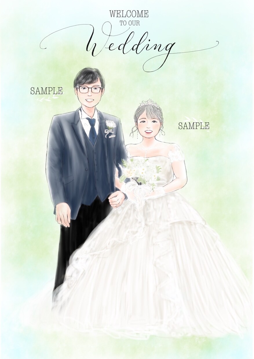 ウェディングイラスト描きます ♡記念日、ウェルカムボードなどに♡ イメージ2