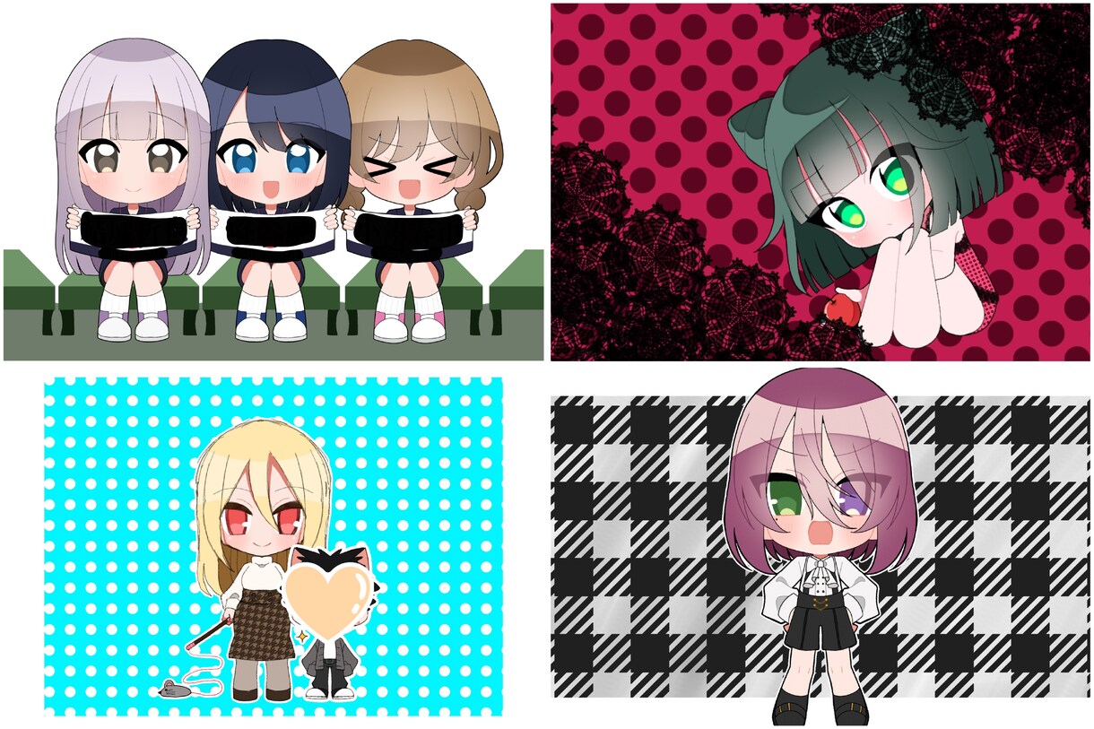 デフォルメタッチのイラストをお描きします オリキャラ･夢絵などお描きします イメージ3