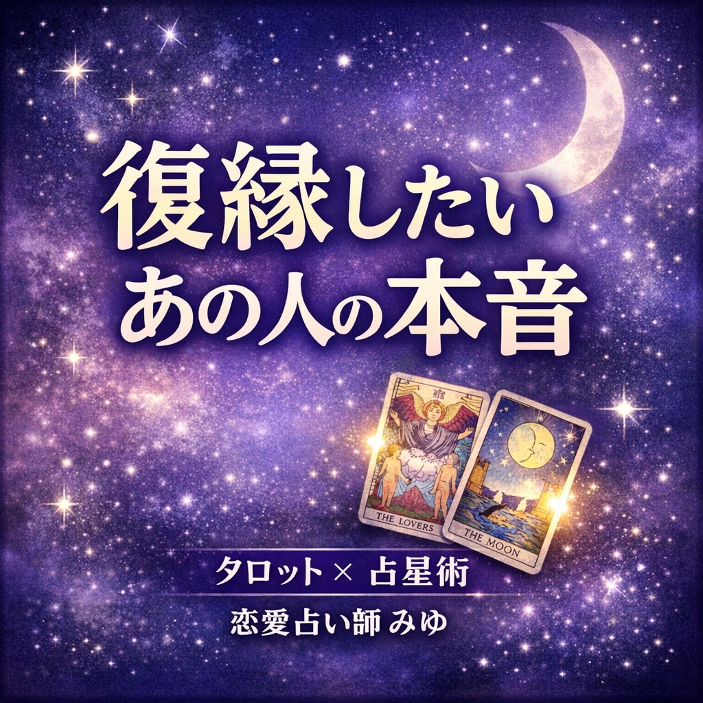 復縁したいあの人の本音と再接近の可能性を占います あの人はまだあなたを想っているのか、カードと星で見ます イメージ1