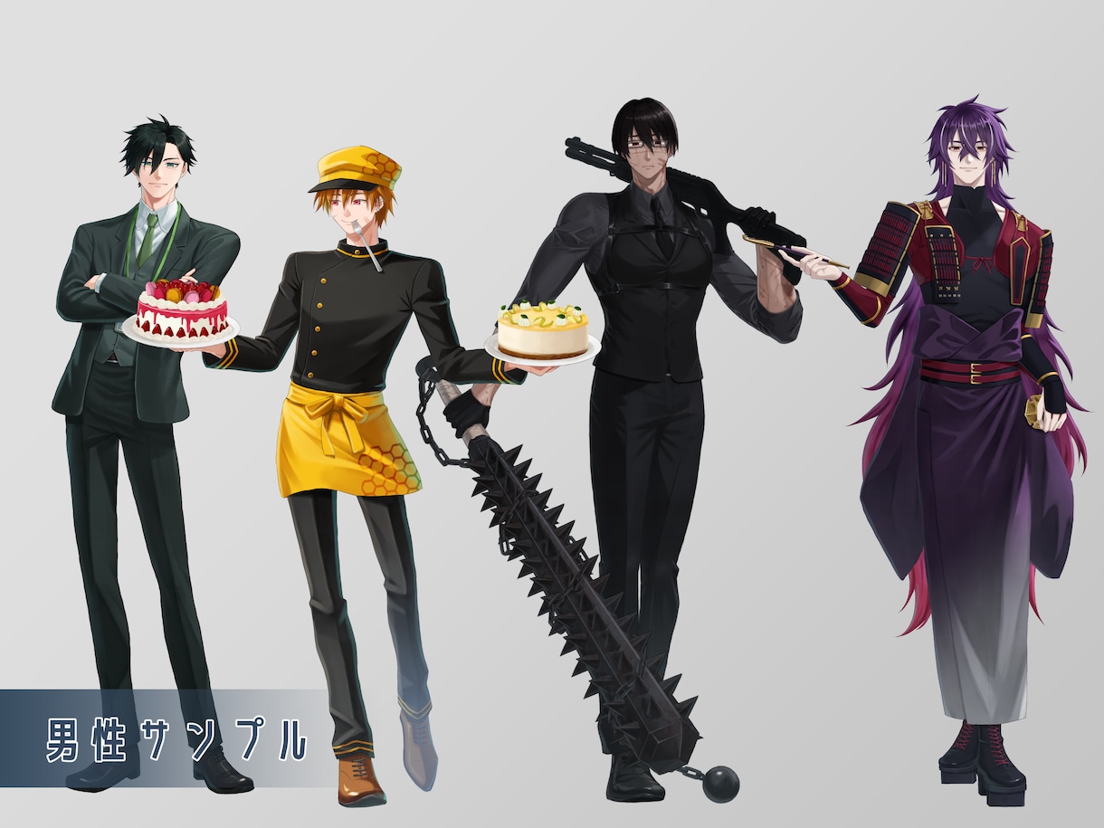 合計18名様限定セール中！TRPG立ち絵制作します 表情差分・戦闘差分対応！現代・ファンタジー対応！ イメージ3