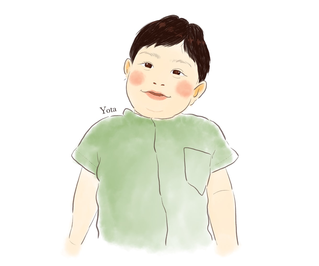 先着3名!優しい世界観でお子様の似顔絵描きます 最短2日!アイコン・待受・ファーストカット・プレゼントにも! イメージ4
