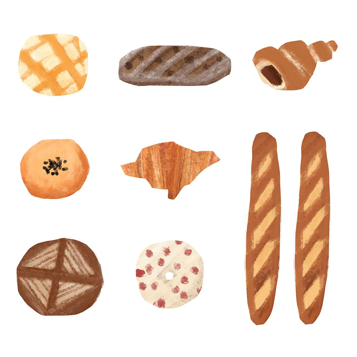 商用OK/色々なタッチでカットイラスト描きます 食べ物、動物、人物などを色々な画風で イメージ3