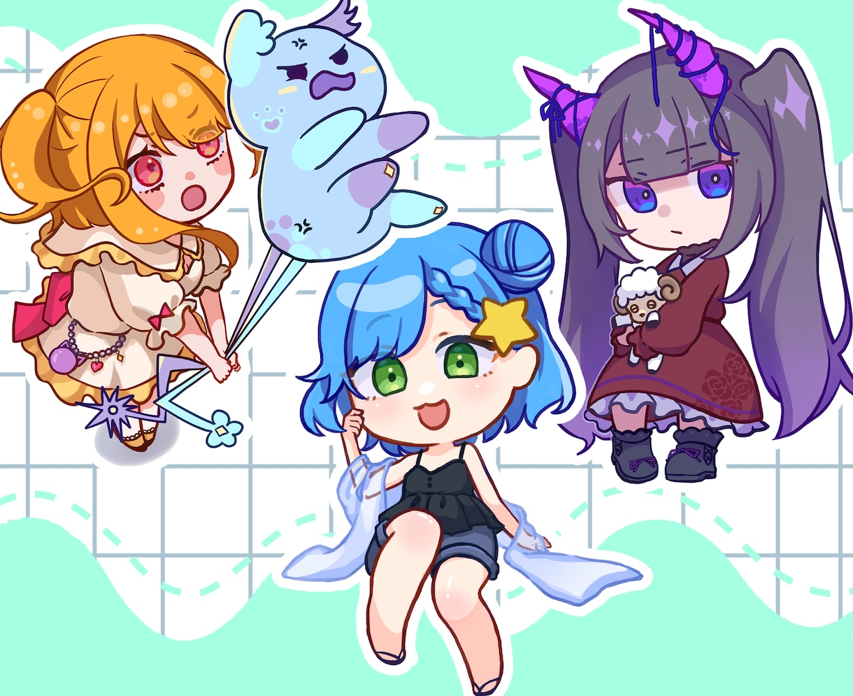 SD/ミニキャラ/デフォルメ イラストを描きます 世界観をそのままデフォルメに！ イメージ2