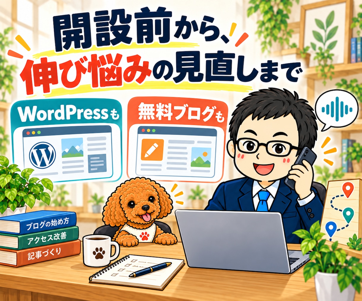 ブログのアクセスアップ・SEOを電話で相談できます 記事・キーワード・サイト導線を見て、次の改善を具体化 イメージ8