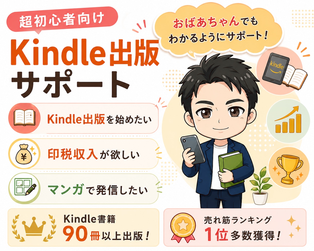 Kindle出版 初心者歓迎！印税収入を得られます 企画・執筆・表紙まで！売れるKindle本の作り方を伝授 イメージ1