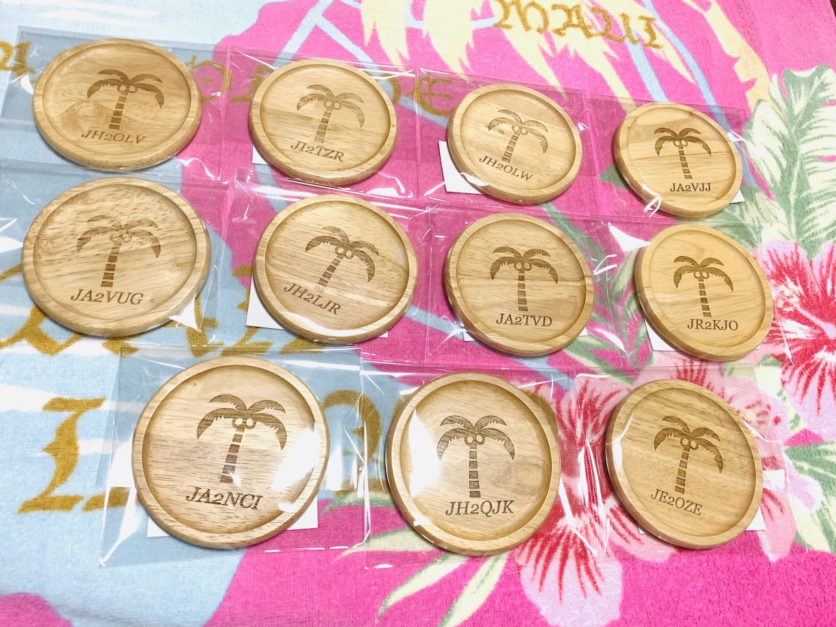 木製オリジナルコースターをお作りします お得な5枚セット！店舗用、記念品、贈答用などに♡ イメージ8