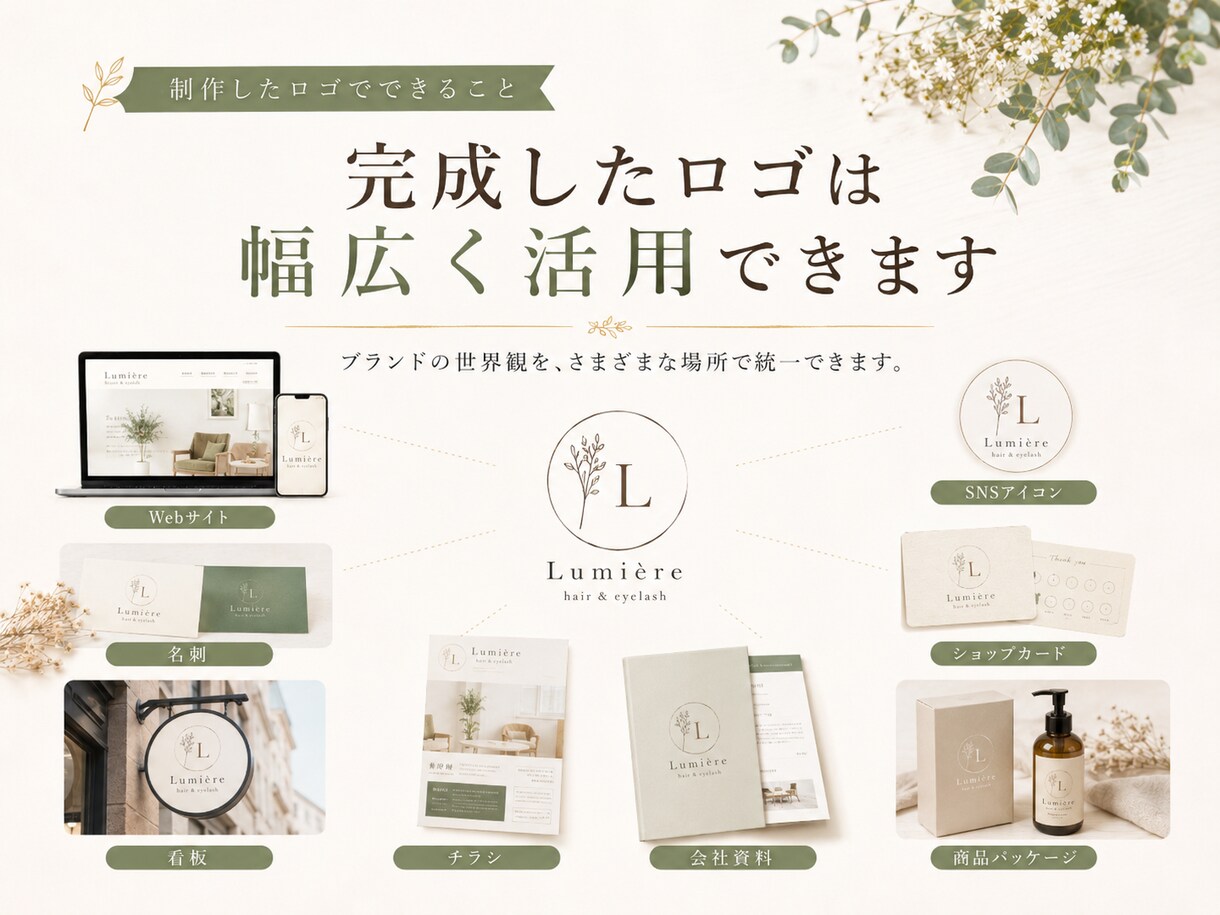 想いを形に！記憶に残るオリジナルロゴ制作いたします あなたの想いを丁寧にカタチにします。 イメージ5
