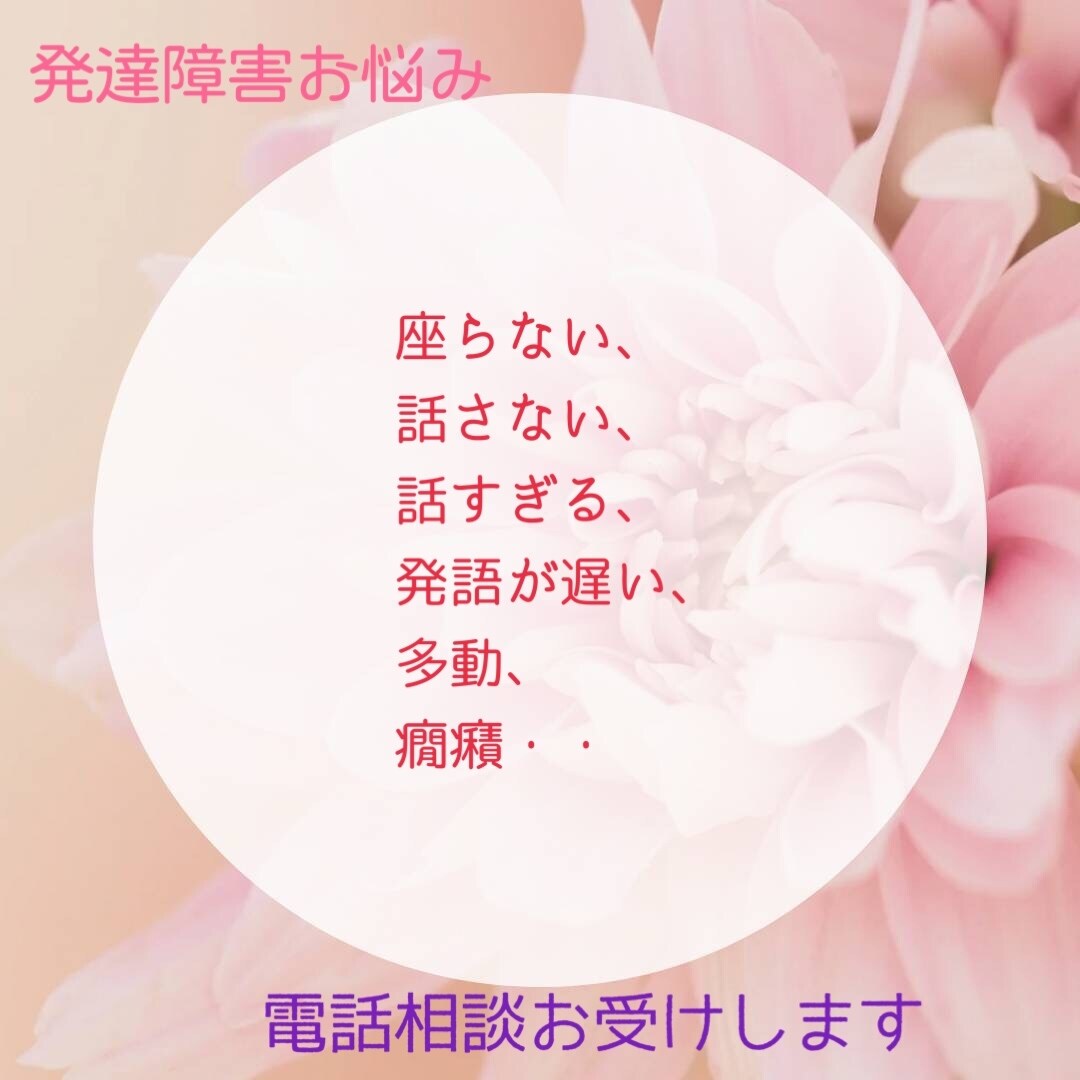 発達障害や発達グレーの子育てお悩みお聞きします 発語がない子への声かけや多動、癇癪への対応方法など イメージ1