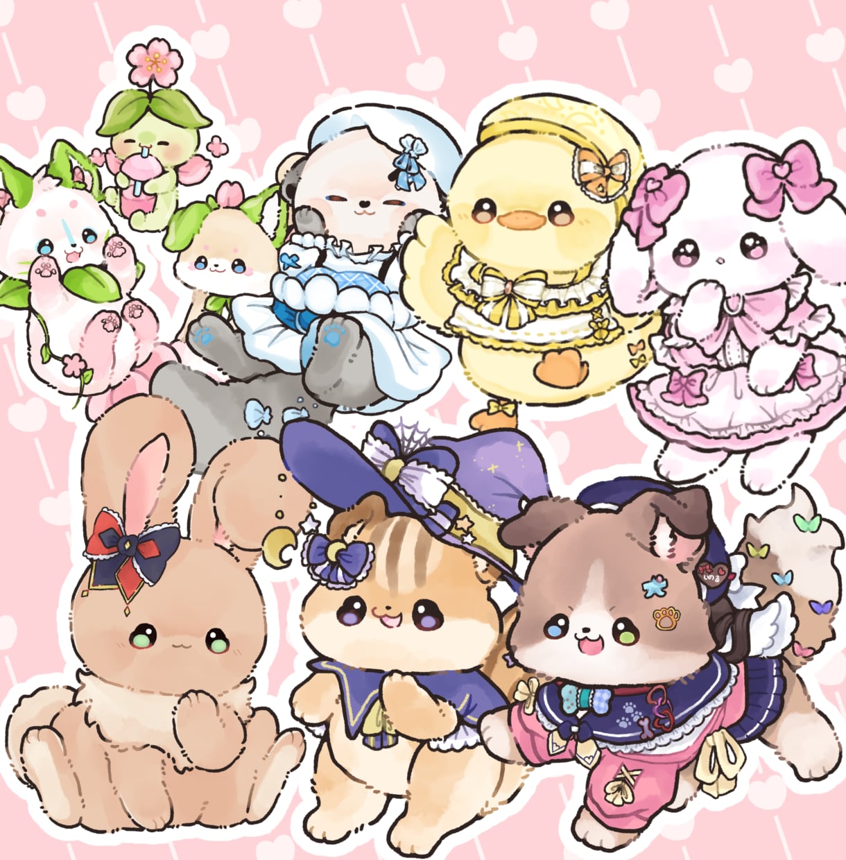 Vtuberやオリキャラの動物化イラスト描きます キャラクターの衣装や体の特徴を捉えて可愛い動物にします! イメージ6