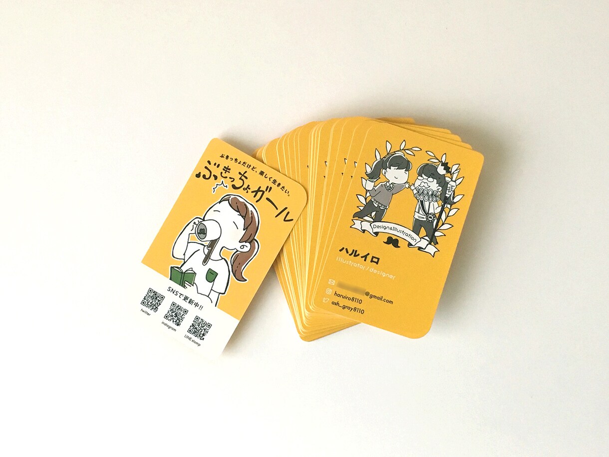 おしゃれで可愛い！ワクワクする名刺作ります ロゴ＋イラストであなたの魅力を引き出すデザインをご提案。 イメージ2