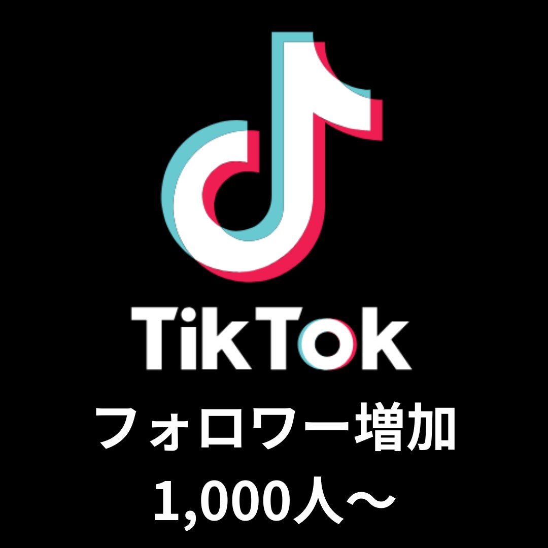 TikTokフォロワーを1,000人増加します TikTokフォロワー増加の宣伝をします！保証あり！ イメージ1