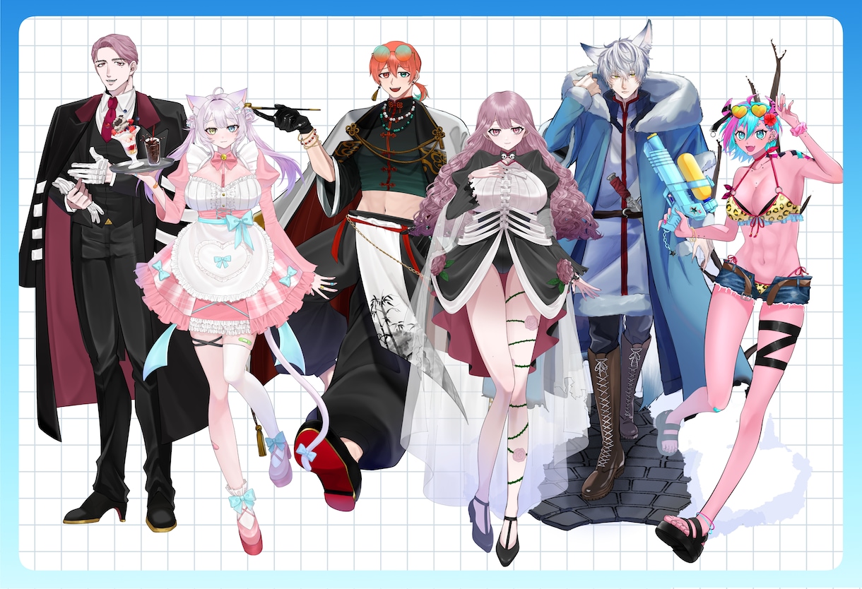 TRPG・配信等で使えるイラストを制作いたします IRIAM動作確認込！デフォルメキャラも対応可能！ イメージ2