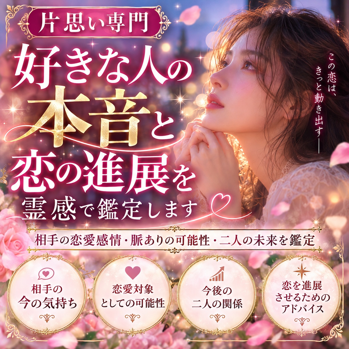 好きな人の本音と恋の進展を霊感で鑑定します 相手の恋愛感情・脈ありの可能性・二人の未来を鑑定 イメージ1