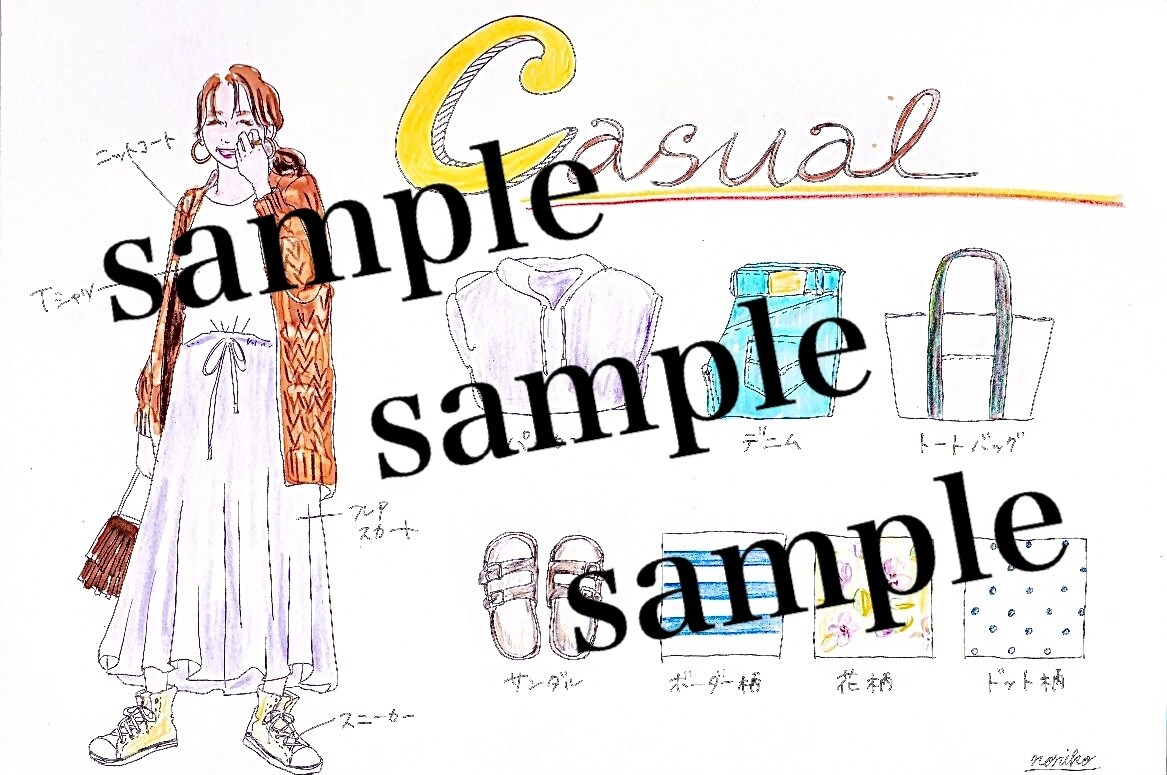 商用OK！パーソナルカラー別イラスト描けます トレンドやシーンに合わせたファッションイラストも◎ イメージ5