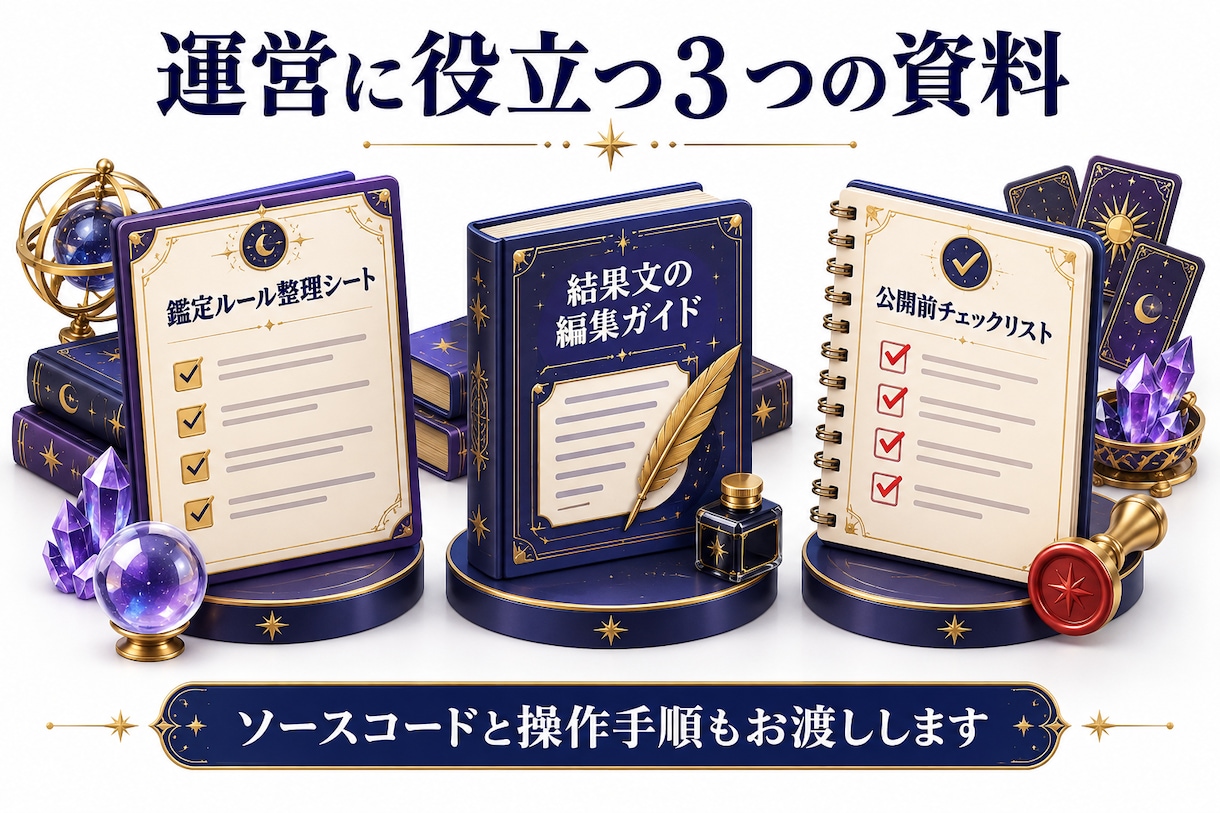 オリジナル占いシステムを一から構築します あなたの鑑定メソッドを世界にたったひとつのサービスへ イメージ4