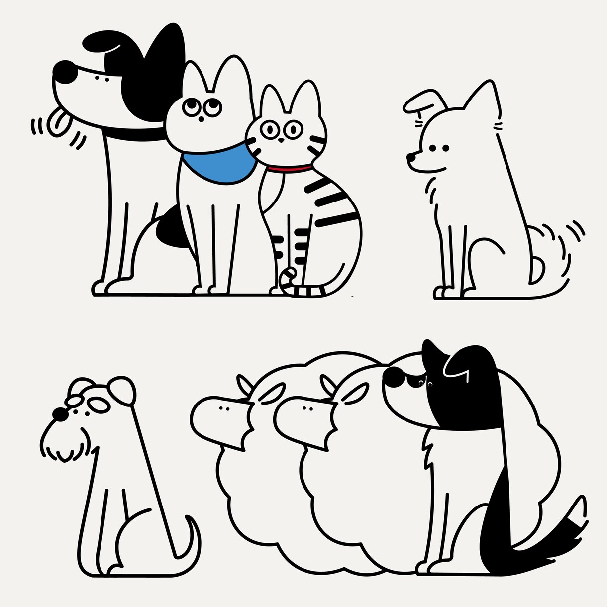 オリジナルペットイラストで年賀状制作します デザイナーが大切なペットを年賀状にします イメージ9
