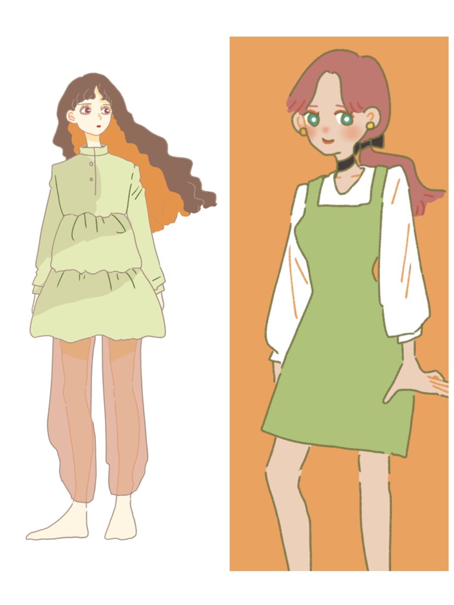 どなたでも！似顔絵や、日常の数コマ漫画など描きます 似顔絵も！お気に入りの服や憧れの服を絵の中で着れる！ イメージ6