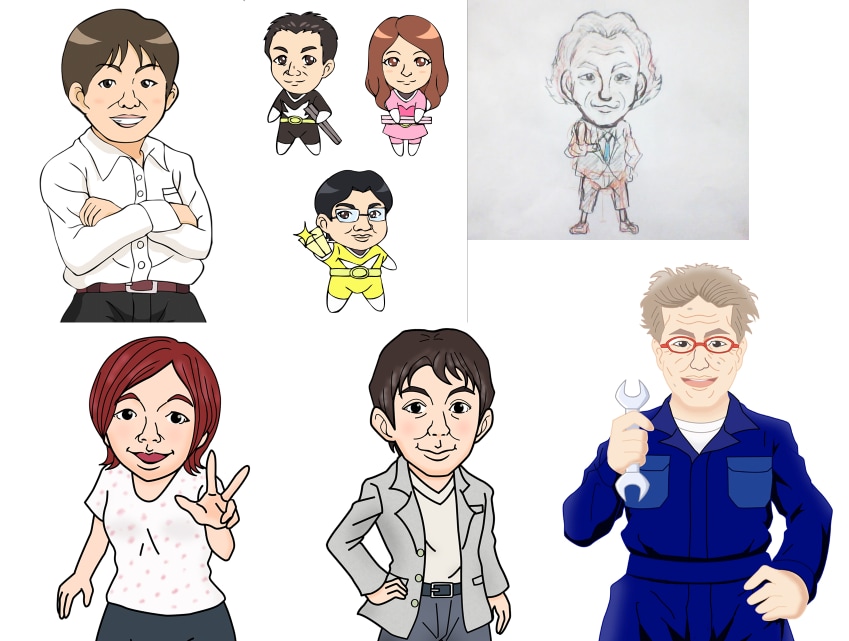 イラスト関連作成します 似顔絵からHPの挿絵色々な用途でご利用可能です！ イメージ3