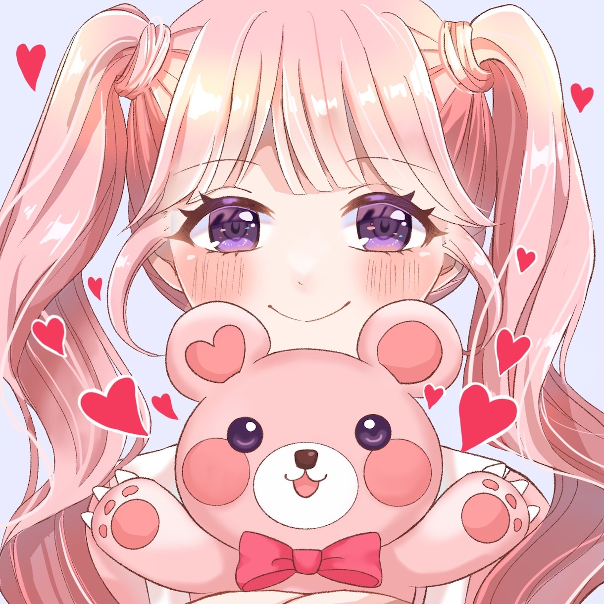 SNSアイコンやサムネイルに使えるイラスト描きます キラキラ可愛い！美少女イラストをお求めの方！ イメージ7