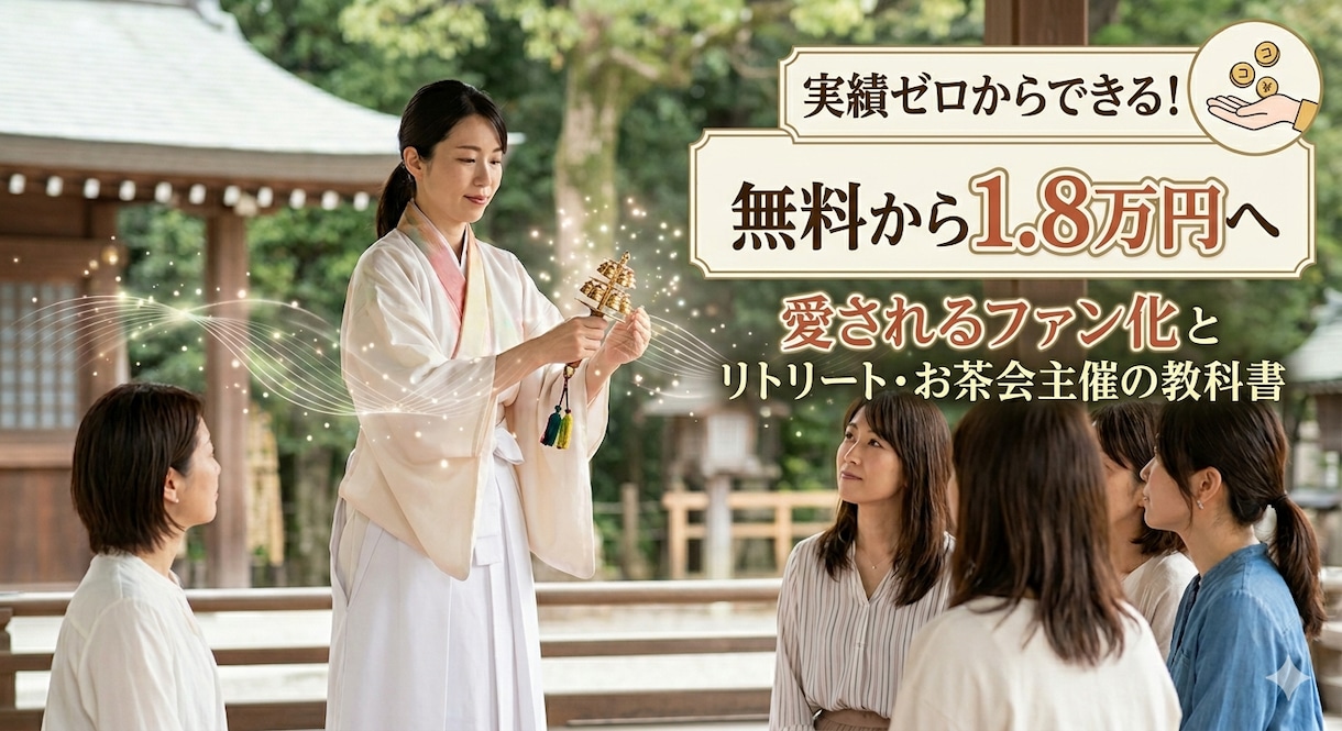 実績０からファン化！リトリート主催の裏側公開します お茶会主催の参考にも！愛されるファン化の教科書 イメージ1