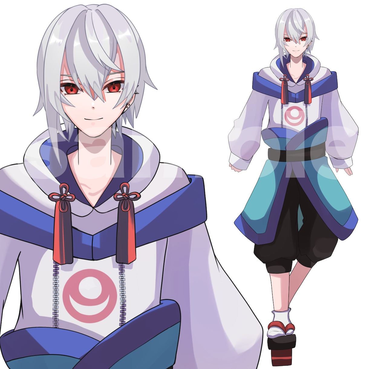 Vtuber、IRIAM等の立ち絵描きます キャラクターデザインの際の修正回数無制限で承ります！ イメージ4