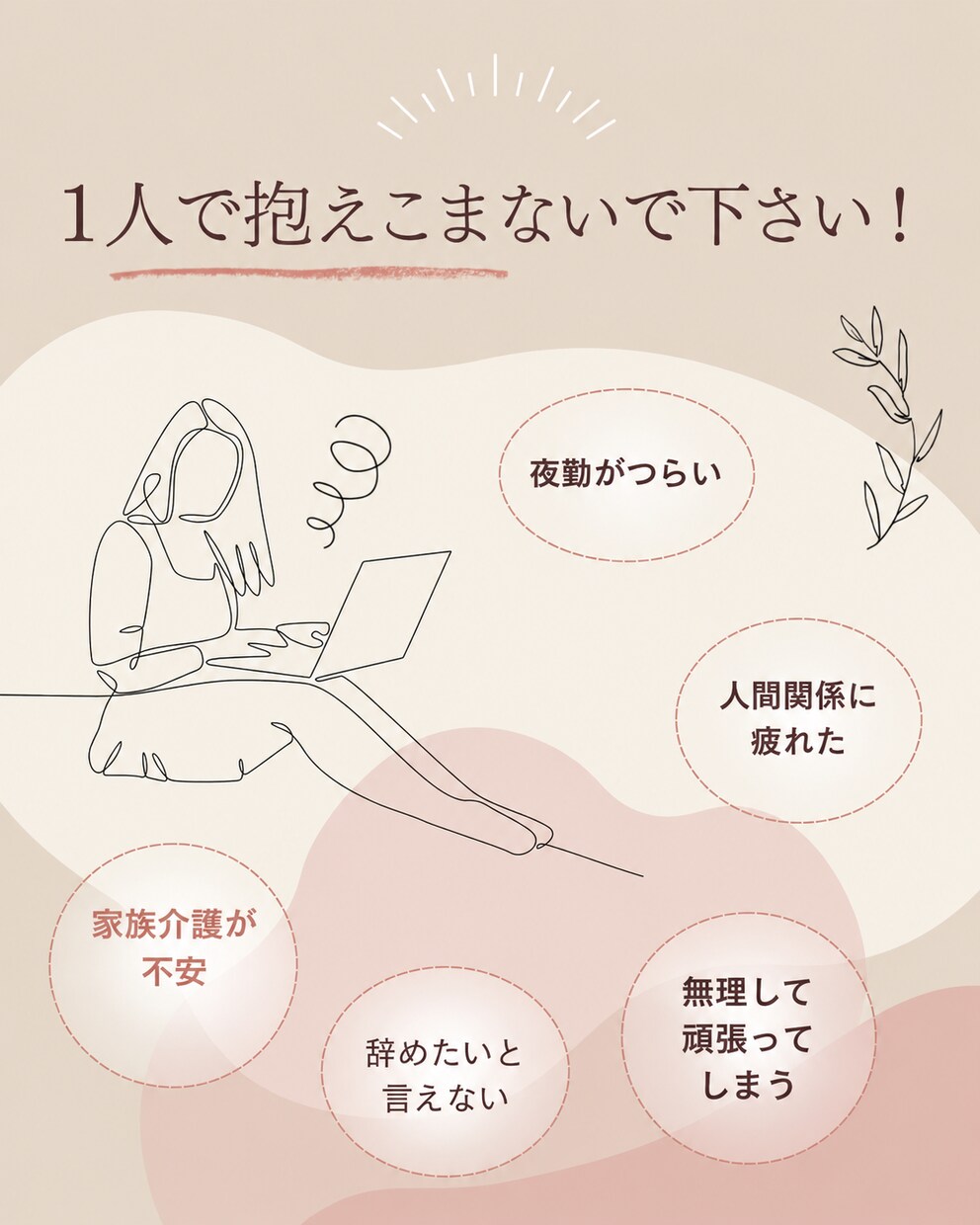 看護師20年、介護・看護現場のモヤモヤ聞きます 現場の人にしかわからない疲れありますよね？わかります。 イメージ1