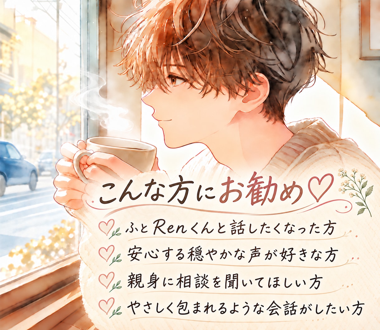 話して笑って♥︎･ﾟ ちょっと自分が好きになります 君が君のままで楽しめる＊.゜話し相手ஐ*になります イメージ4