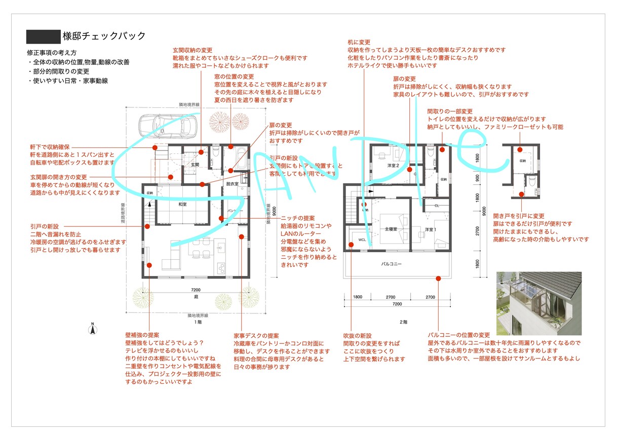 子育て中女性一級建築士がセカンドオピニオン致します より良い家になるよう住宅の間取り図のチェックと改善案を提案！ イメージ1