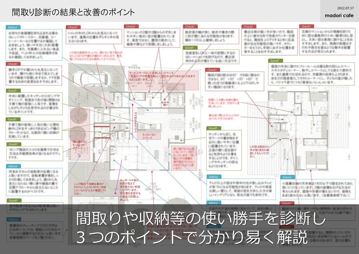 住宅の間取りを診断＆改善提案やアドバイスをします 一級建築士のチェックによるセカンドオピニオンと間取りの相談 イメージ3