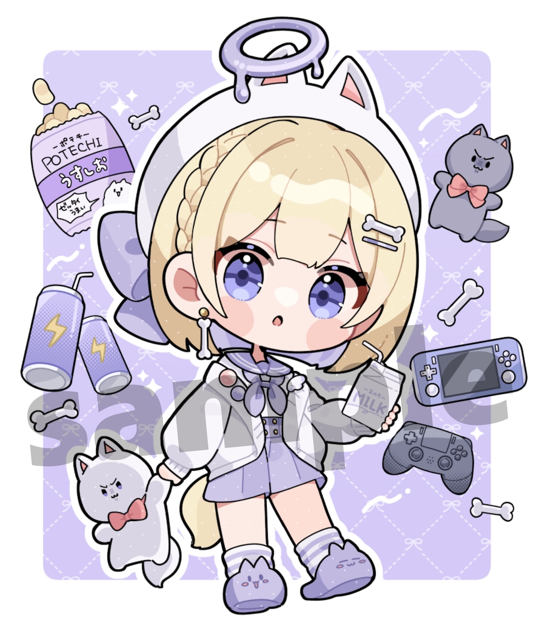 誰が見ても可愛いデフォルメイラストをお届けします いろんな表情・ポーズのデフォルメイラストを描きます イメージ6
