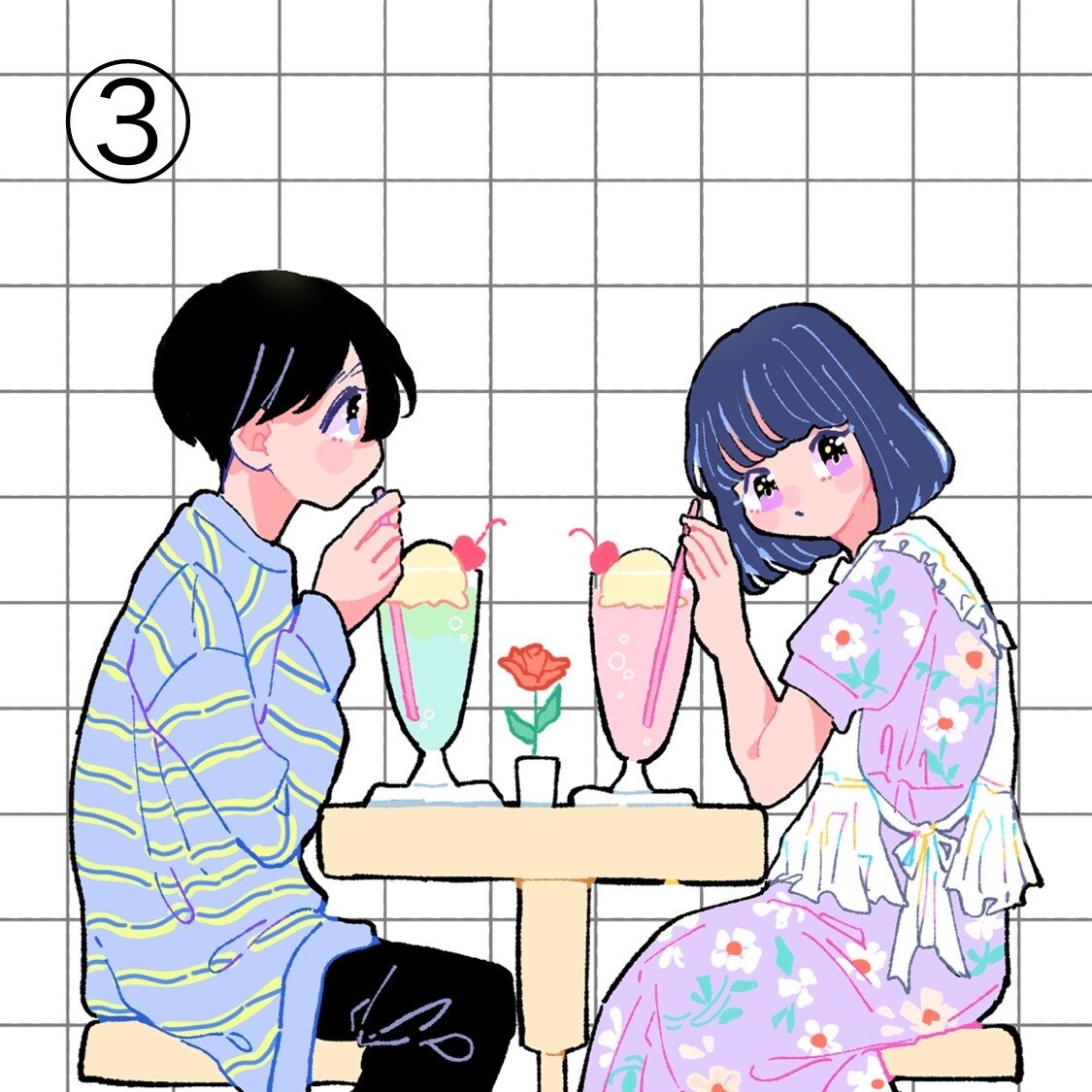 おしゃれ可愛い♡2人組のイラストを描きます ウェルカムボードや記念日の特別な贈り物に♪ イメージ4