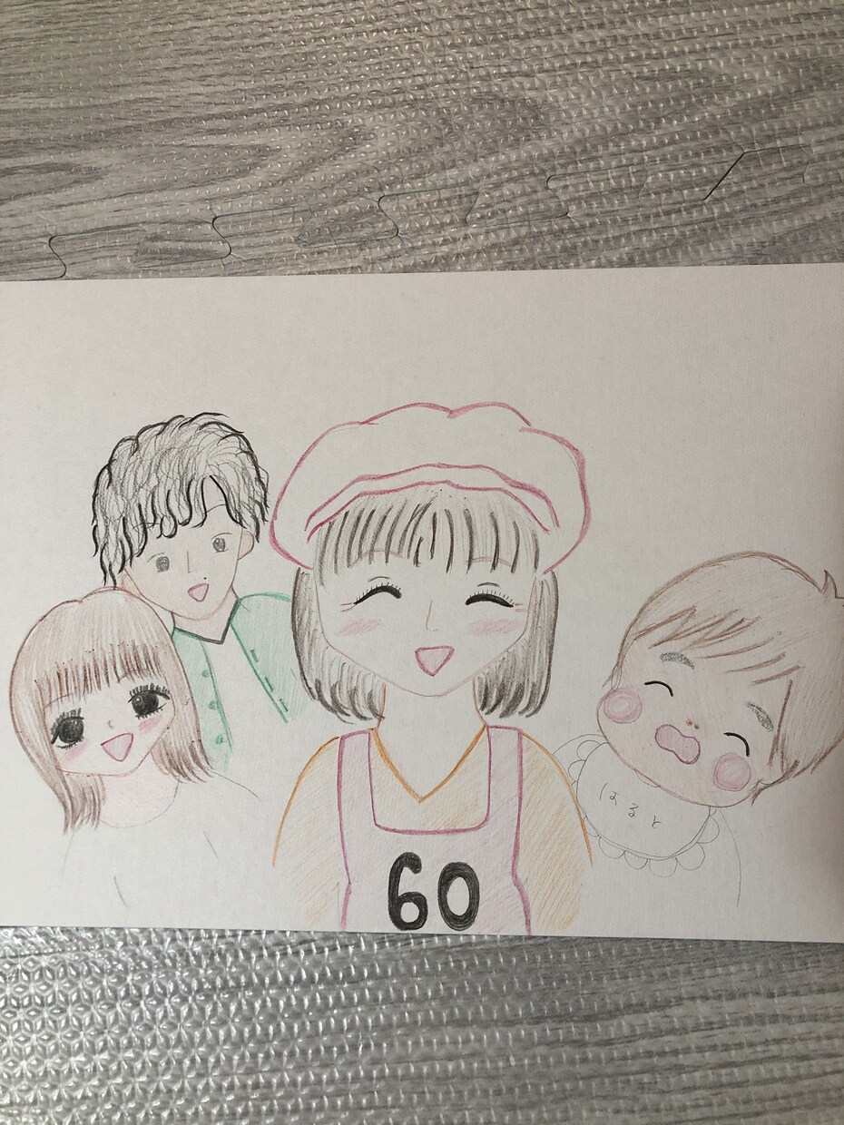 手書きの思いのある似顔絵を作成します ★還暦祝いや記念日等でご家族や恋人との思い出★ イメージ2