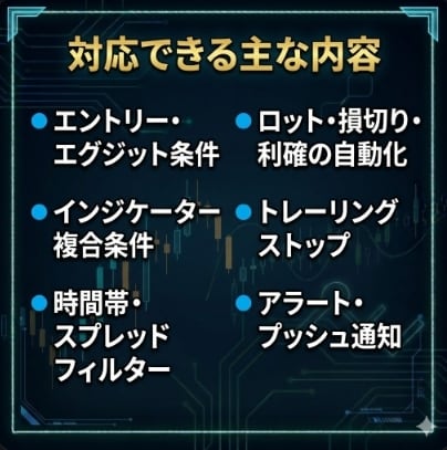 MT4/MT5対応のオリジナルEAを作成します ◆シンプルな条件から複雑な手法まで見積もり対応◆ イメージ3