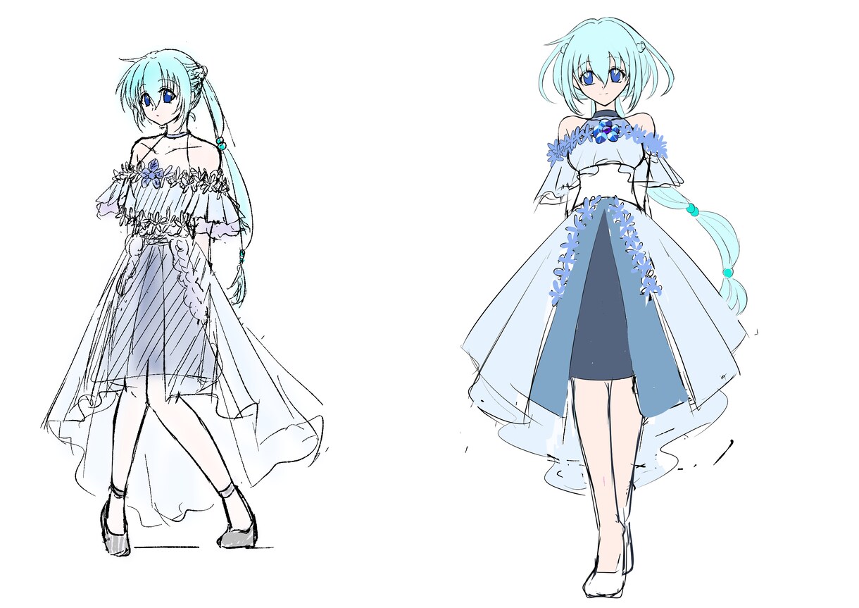 オリジナルキャラクターの立ち絵を制作いたします 透明感のある塗りとファンタジー系デザインが得意です。 イメージ8
