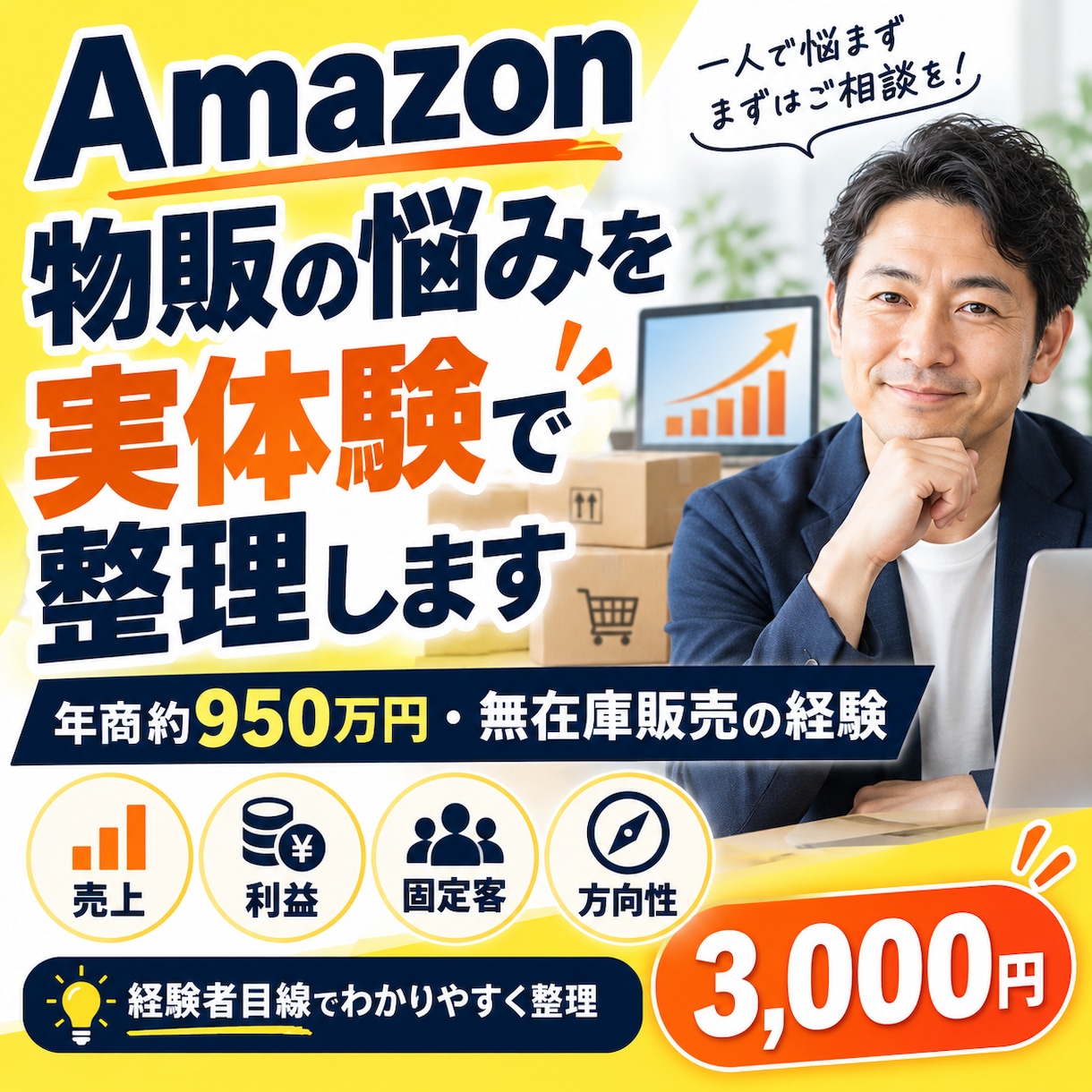 Amazon物販の悩みを実体験で整理します 年商約950万円・無在庫販売の経験から整理 イメージ1
