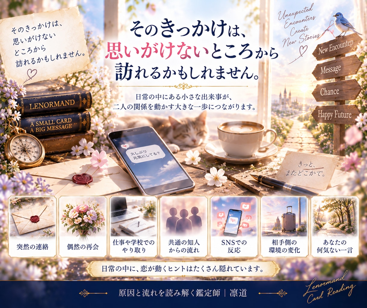 二人の関係を動かす「次のきっかけ」を視ます 連絡・再会・会話など、ご縁が動き出すきっかけを読み解きます イメージ8