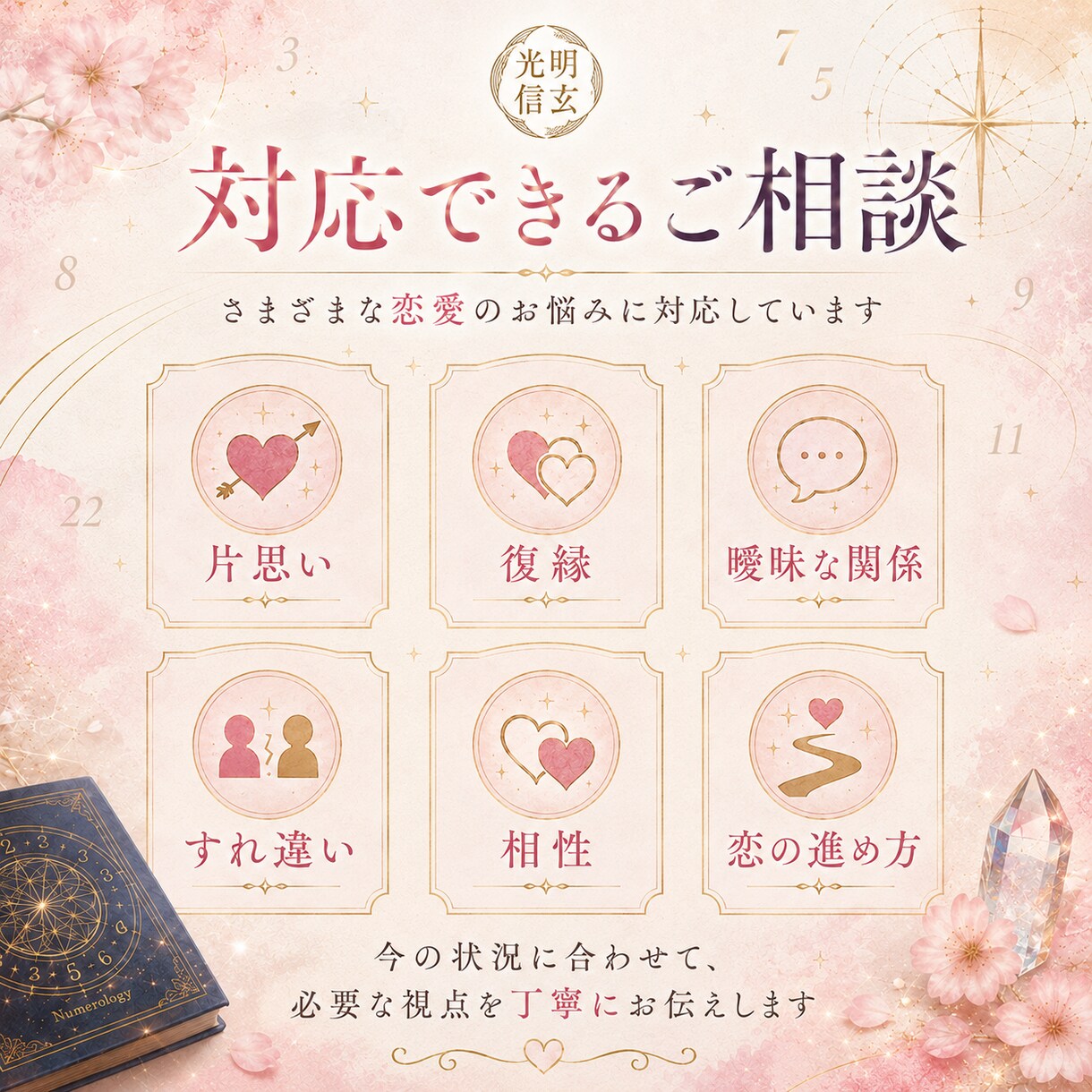 恋愛数秘で相性や気持ちを丁寧に鑑定します あの人の気持ちや相性を優しく丁寧に鑑定 イメージ9