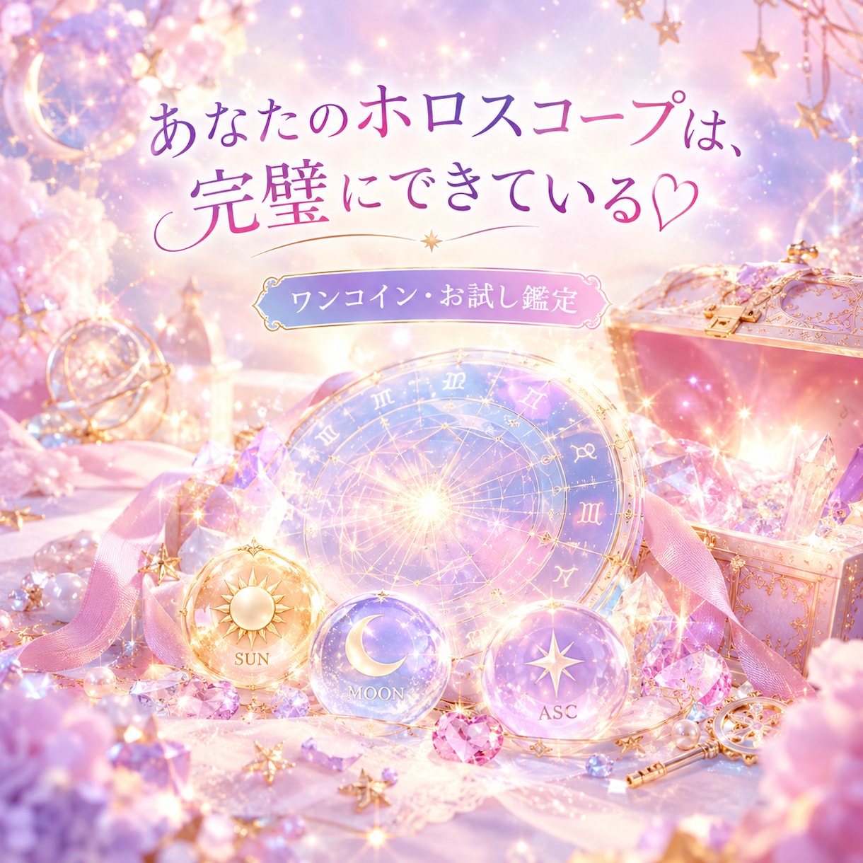 あなたの《輝きポイント♡》読みます お試しホロスコープ鑑定✧自分の《輝きポイント》を知ろう♡ イメージ1