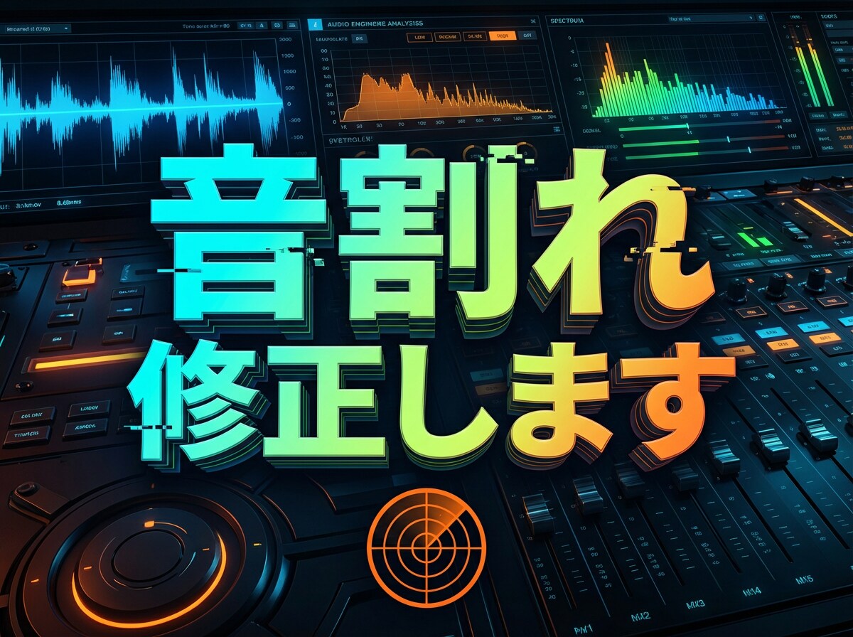 スタジオクオリティで音割れクリッピングを修正します 失敗録音を少しでもリカバーしたい方に イメージ1