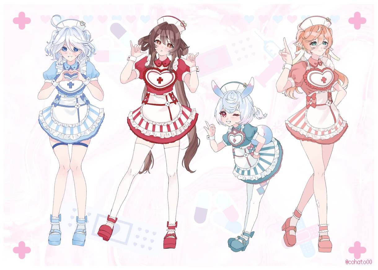 用途様々！立ち絵制作承ります 可愛い・綺麗なイラストをぜひ活動にお役立てください！ イメージ4