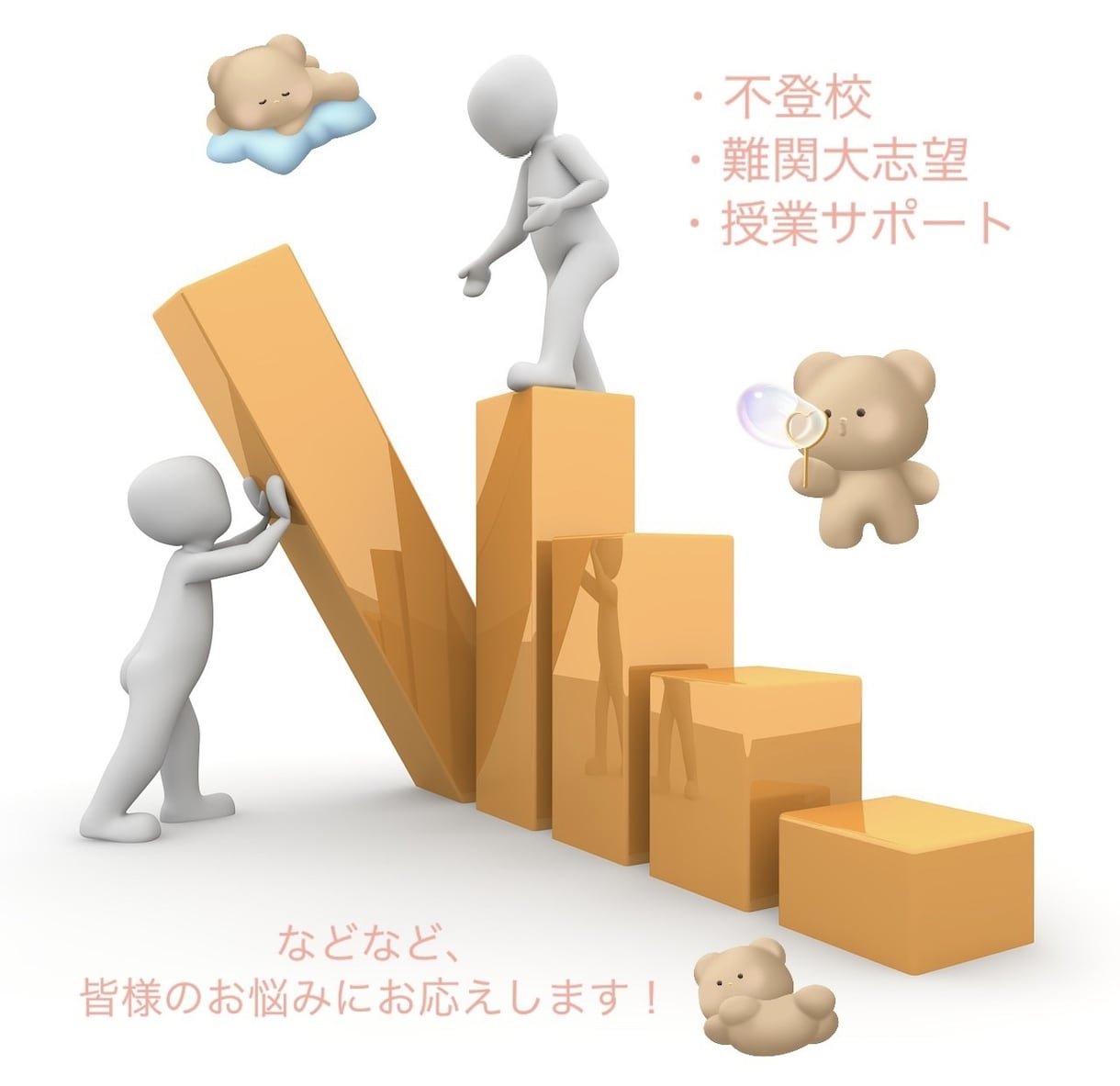 オンライン家庭教師として指導を行います 勉強が苦手、不登校、難関大を目指したい…様々な要望にお応え！ イメージ1
