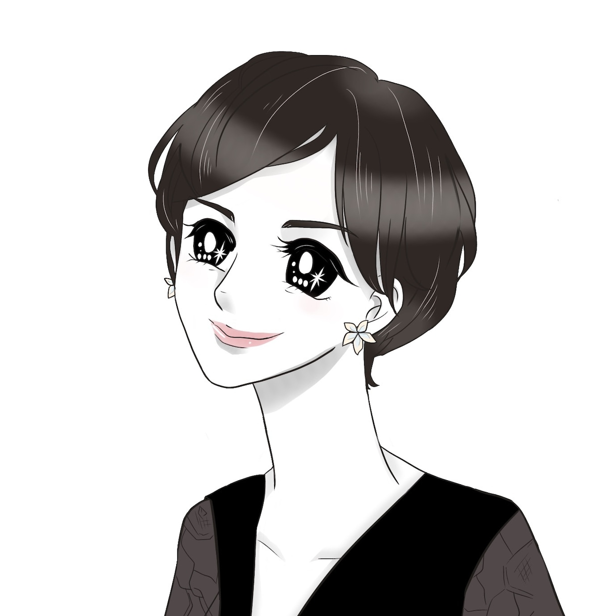 美麗！古風な少女漫画風似顔絵アイコン描きます オリジナリティ&アイキャッチなアイコンでフォロワー数UP！ イメージ4