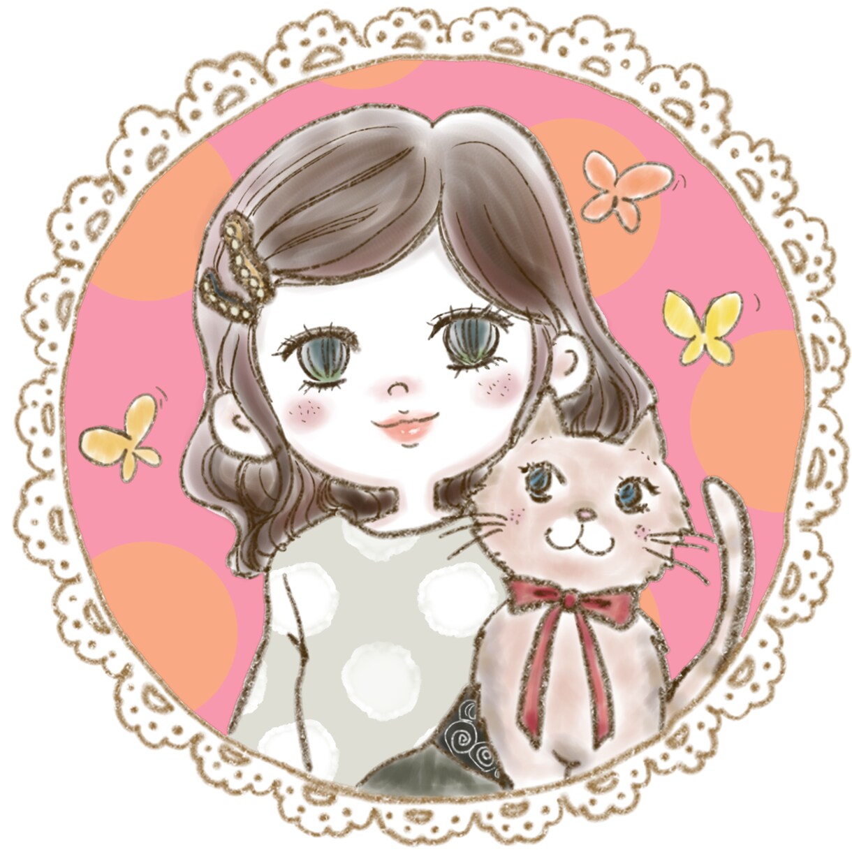 アイコン お祝い用にお好みのイラストを描きます 昭和レトロ　少女漫画　雑誌表紙風などお好みの絵柄にできます。 イメージ5